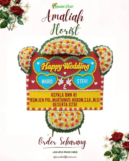 Papan Bunga Pernikahan Semaka